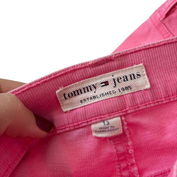 Vintage Y2K Tommy Hilfiger Pink Micro Corduroy Mid Rise Cropped Pants 13 - Picture 4 of 10
